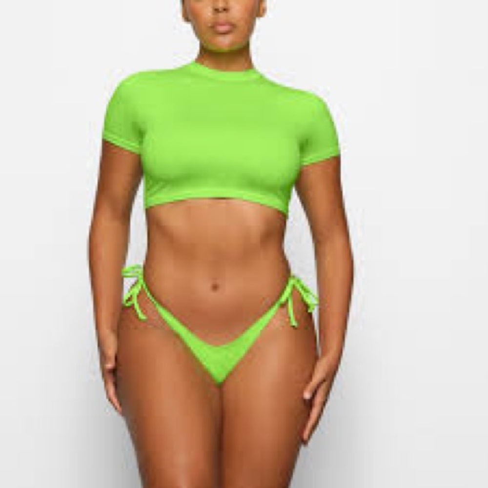 Recycled Swim T-Shirt Neon Green